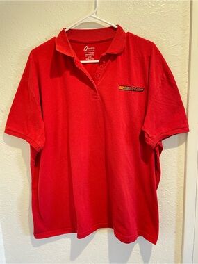 Official AutoZone Employee Uniform Polo Shirt Red Short Sleeve Mens Size 3XL
